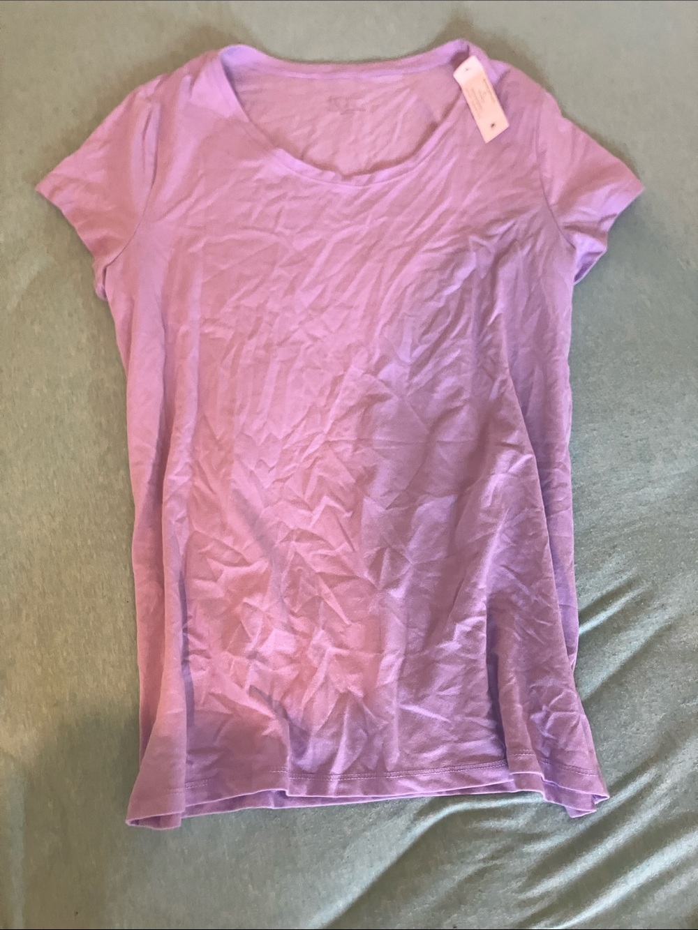 Women's Lavender Short Sleeve Scoop Neck Top